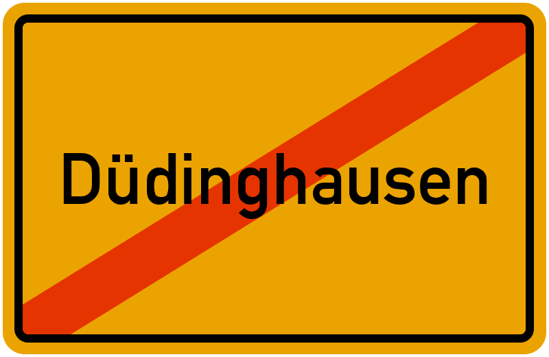 Ortsschild Düdinghausen