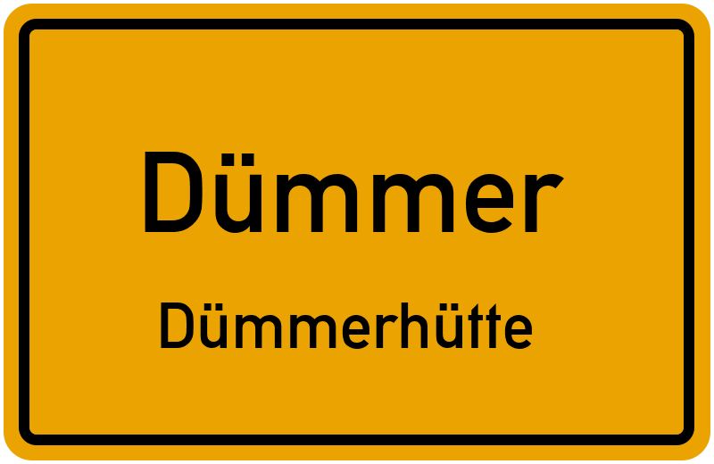Ortsschild Dümmer