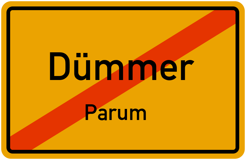 Ortsschild Dümmer