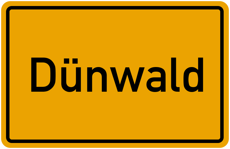 Ortsschild Dünwald