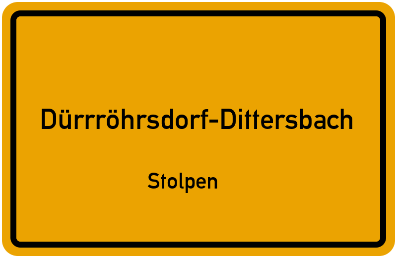 Ortsschild Dürrröhrsdorf-Dittersbach