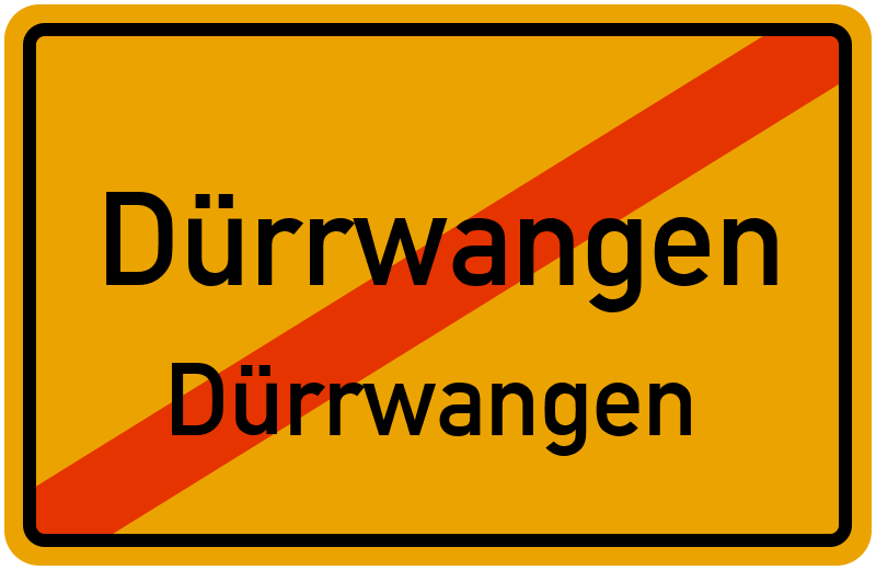 Ortsschild Dürrwangen