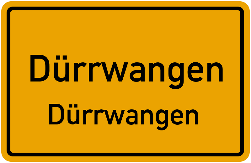 Ortsschild Dürrwangen