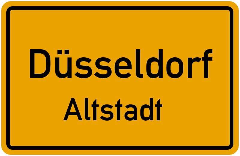 Duesseldorf Altstadt Strassenverzeichnis