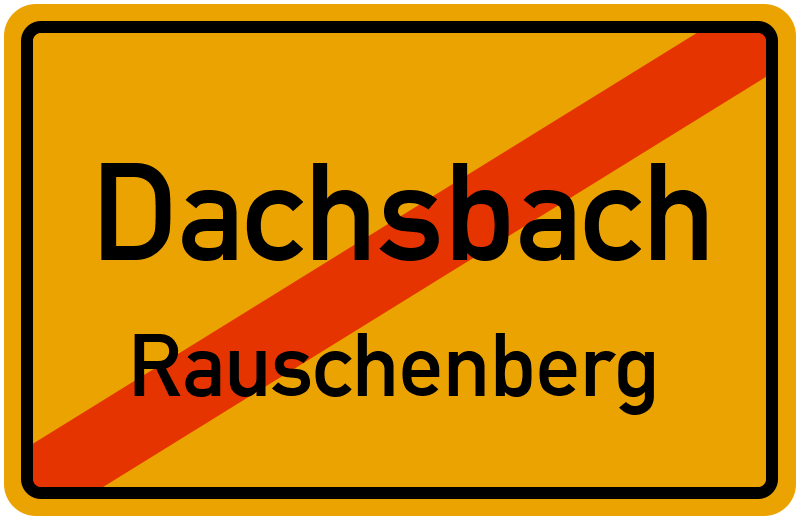 Ortsschild Dachsbach