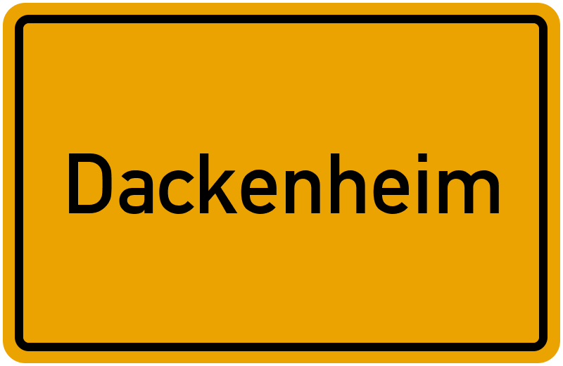 Ortsschild Dackenheim