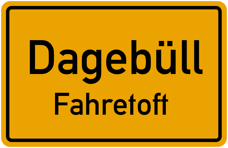 Ortsschild Dagebüll