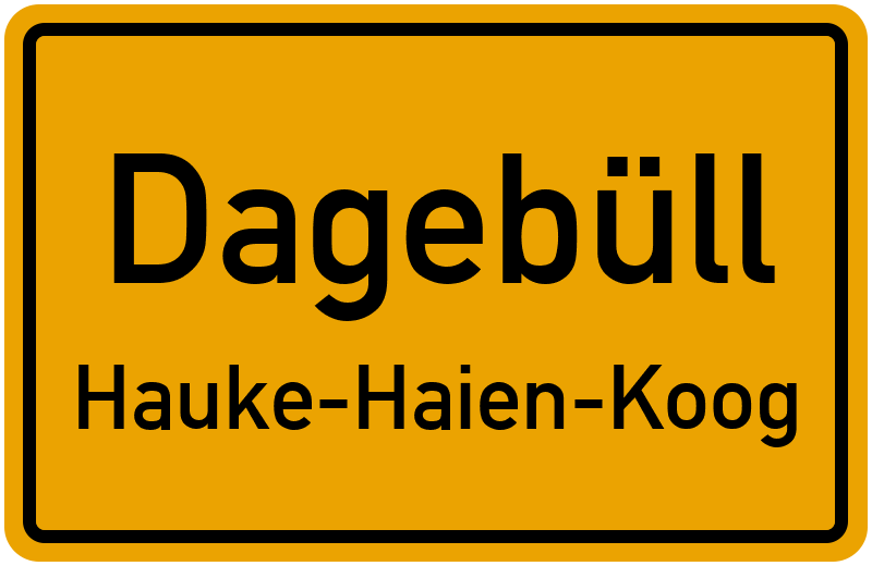Ortsschild Dagebüll