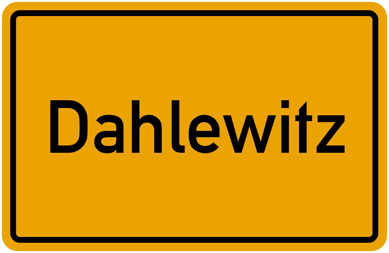 Ortsschild Dahlewitz