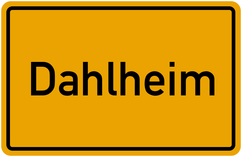 Ortsschild Dahlheim