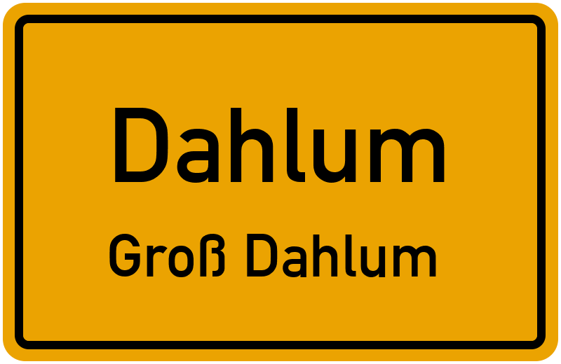 Ortsschild Dahlum