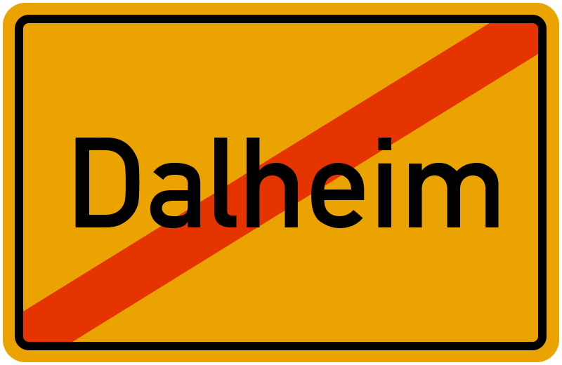 Ortsschild Dalheim