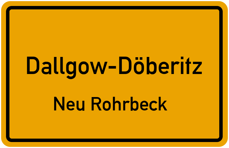 Ortsschild Dallgow-Döberitz