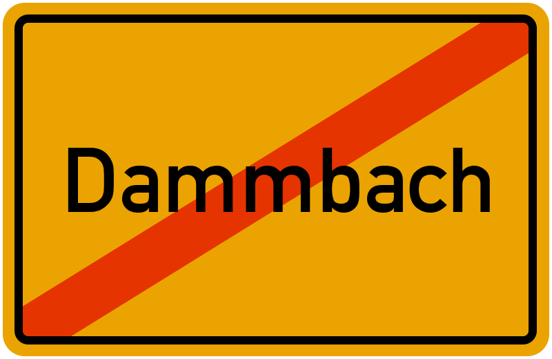 Ortsschild Dammbach