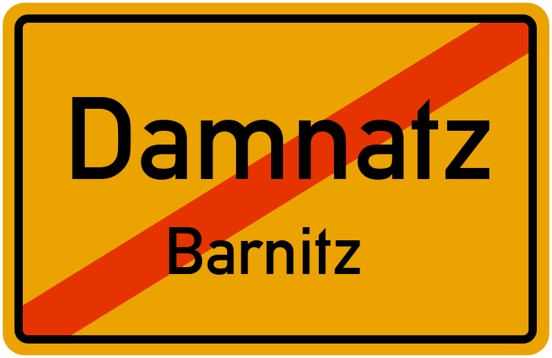 Ortsschild Damnatz