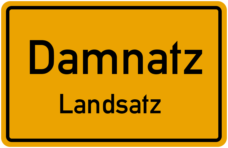 Ortsschild Damnatz
