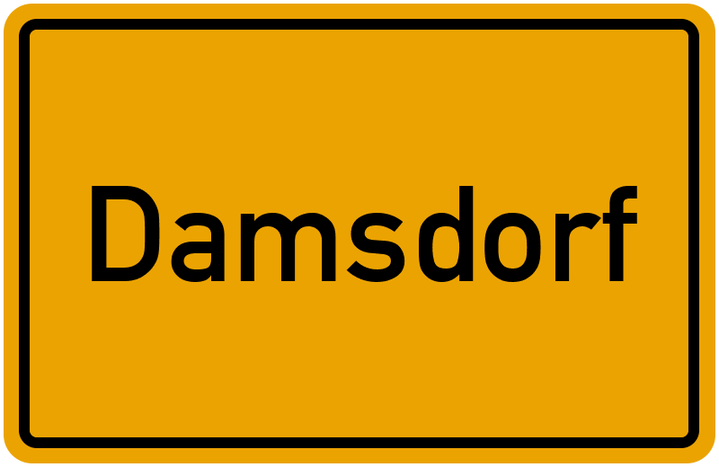 Ortsschild Damsdorf