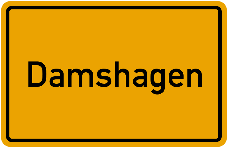 Ortsschild Damshagen