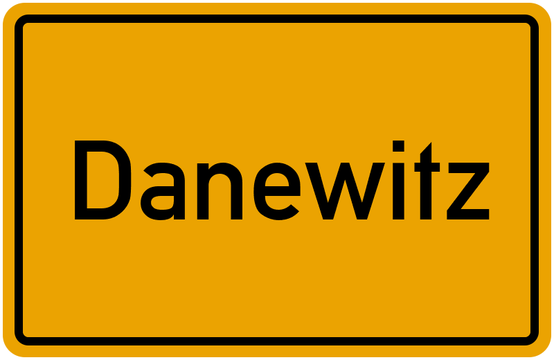 Ortsschild Danewitz