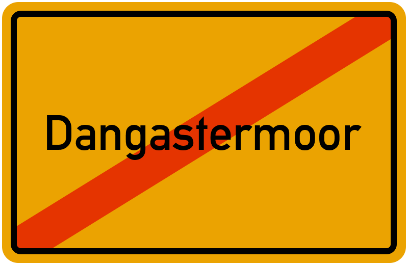 Ortsschild Dangastermoor