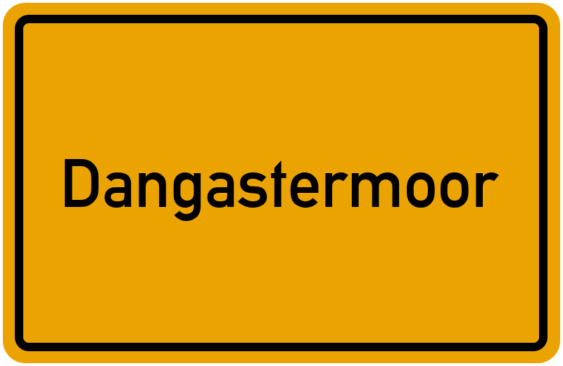 Ortsschild Dangastermoor