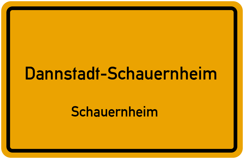 Ortsschild Dannstadt-Schauernheim