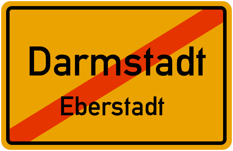 Ortsschild Darmstadt