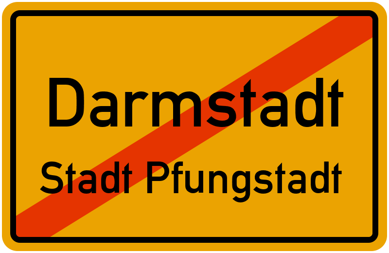 Ortsschild Darmstadt