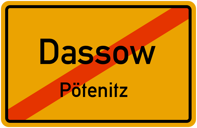Ortsschild Dassow
