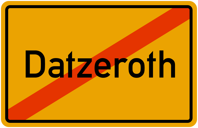 Ortsschild Datzeroth