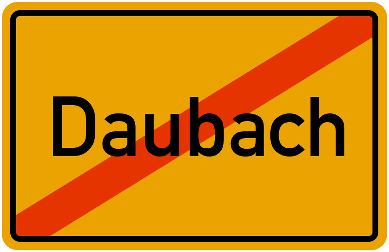 Ortsschild Daubach