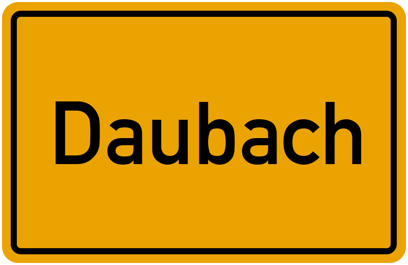 Ortsschild Daubach