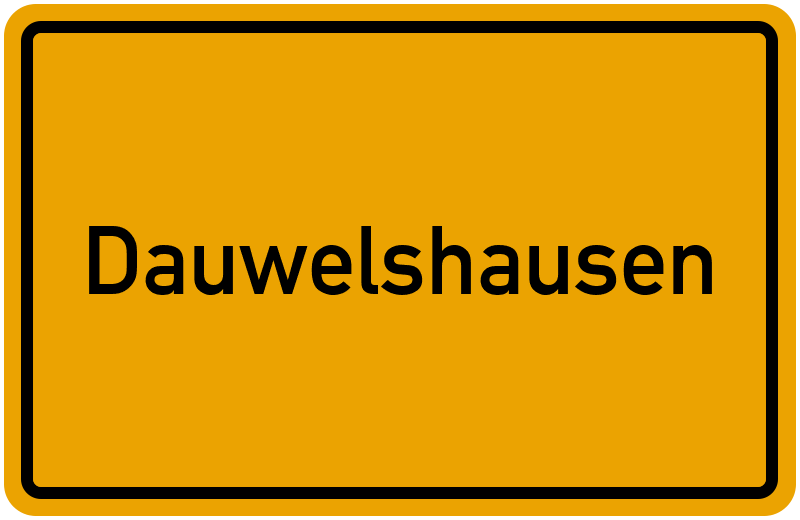 Ortsschild Dauwelshausen