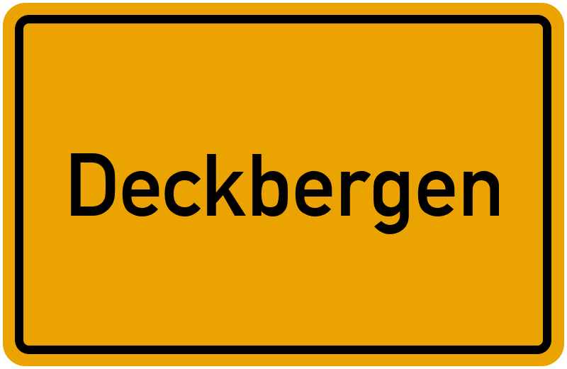 Ortsschild Deckbergen