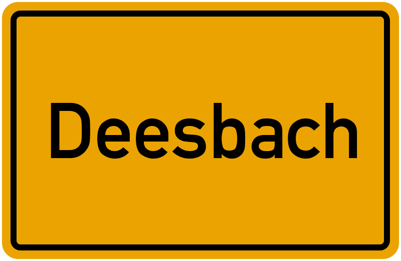 Ortsschild Deesbach