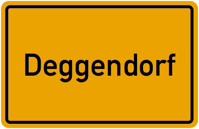 Ortsschild Deggendorf