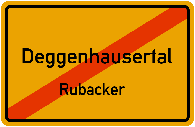 Ortsschild Deggenhausertal