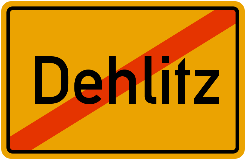 Ortsschild Dehlitz