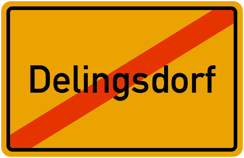 Ortsschild Delingsdorf