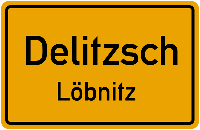 Ortsschild Delitzsch