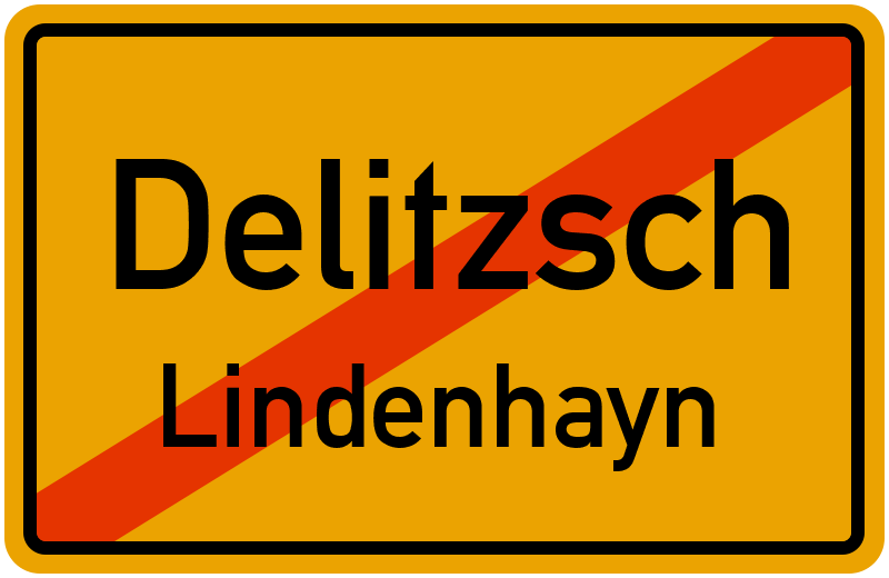 Ortsschild Delitzsch