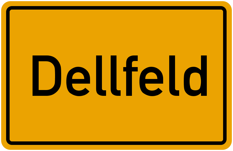 Ortsschild Dellfeld