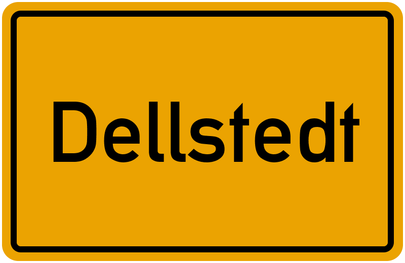 Ortsschild Dellstedt