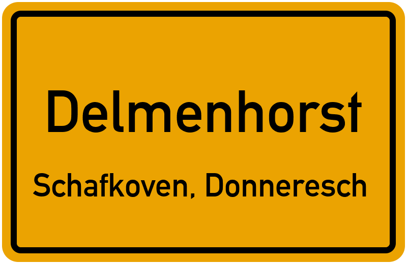 Ortsschild Delmenhorst