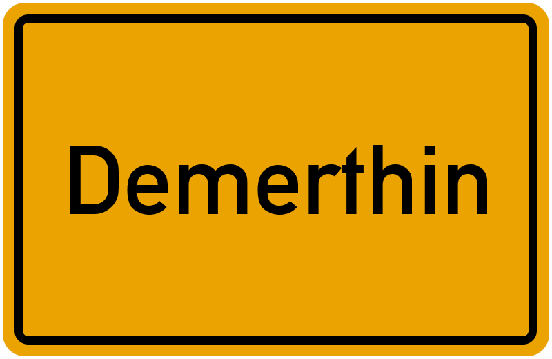 Ortsschild Demerthin