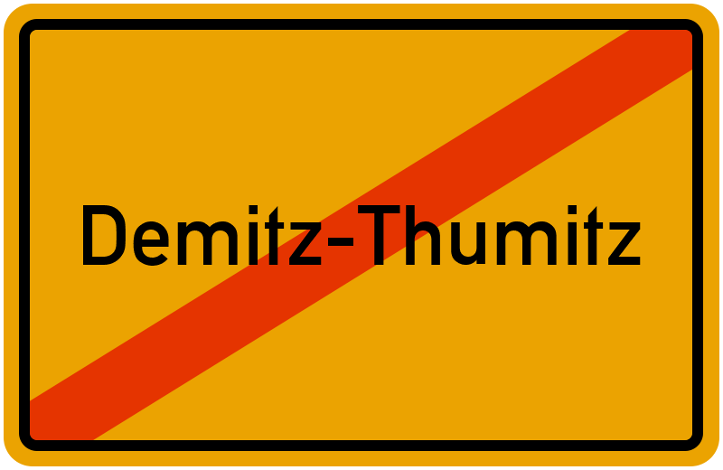 Ortsschild Demitz-Thumitz