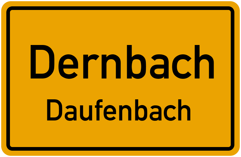 Ortsschild Dernbach
