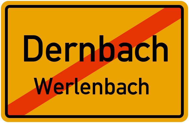 Ortsschild Dernbach
