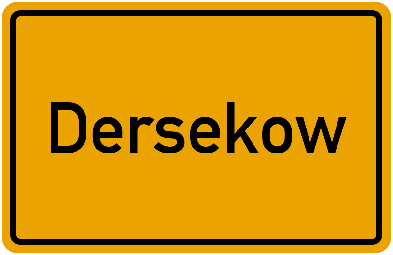 Ortsschild Dersekow