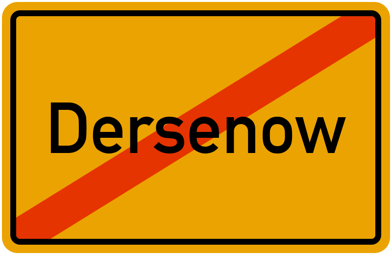 Ortsschild Dersenow